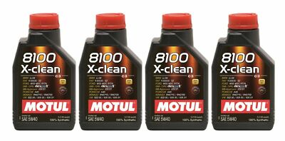 Motul 8100 X-CLEAN 5W40 - 4L - Fully Synthetic Engine Motor Oil (4 x 1L)