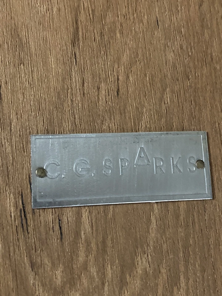 Teak End Table Arts & Crafts Mission Style by C.G. Sparks 18” Tall x 15”W x 15”W - Image 4 of 4