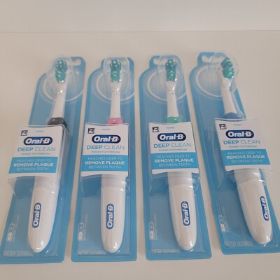 4 ORAL -B - DEEPCLEAN Power Toothbrush including Battery 4 For 22.00 Colors Vary