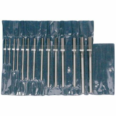 TTC .124''-.501'' 14 Pc Over/Under HSS Straight Flute RH Chucking Reamer Set