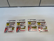 ANGELAUSRÜSTUNG BESITZER MATCH TURNIERHAKEN GRÖSSE 10 SPATEN MICRO WIDERHAKEN (4 PACKUNGEN