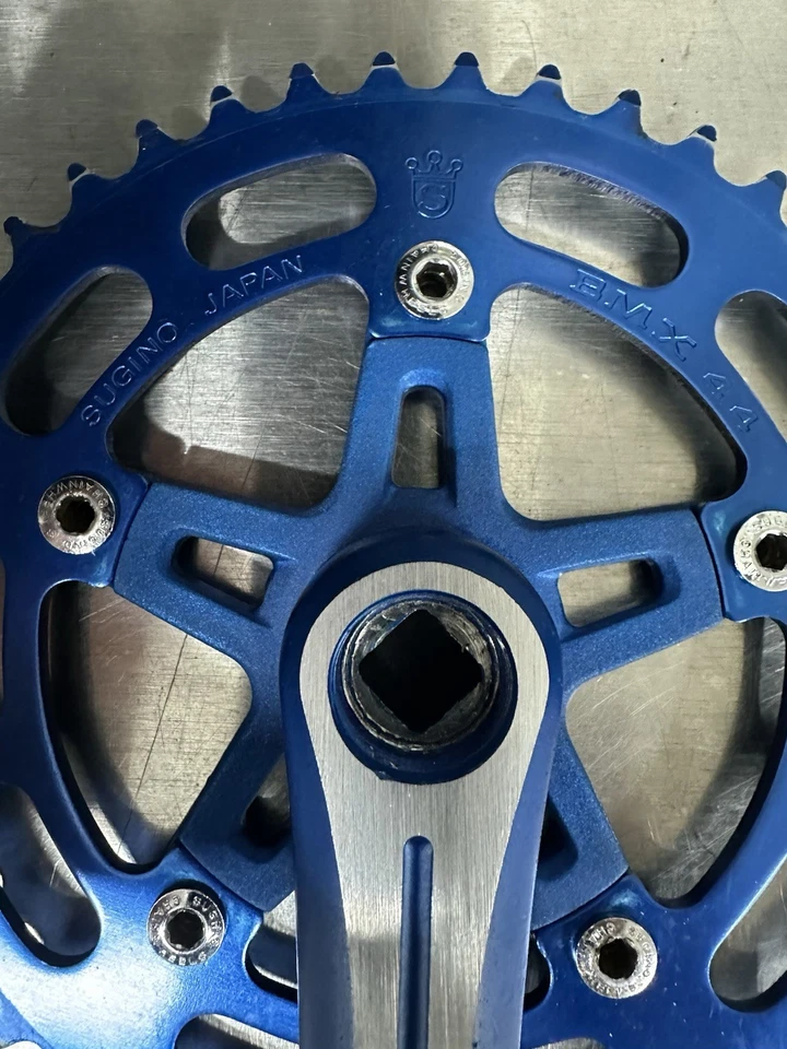 Juego de bielas Sugino Macy Cross 170 mm Old School vintage Gucci como nuevo BMX completo Foto 3 de 4