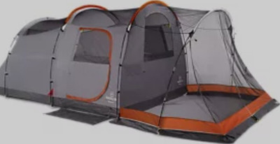 Gray/Orange Dome Camping Tent, Dome Shape, Window Feature