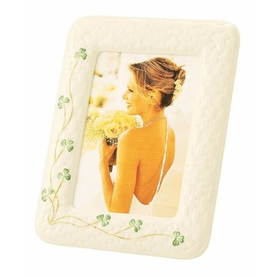 Belleek Classic Handcrafted Shamrock Fine Parian China 5 x 7 Frame