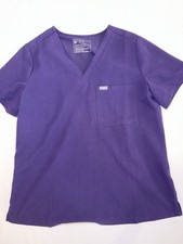 FIGS Women's Technical Collection Grape Catarina 1 Pocket Scrub Top Size L arge