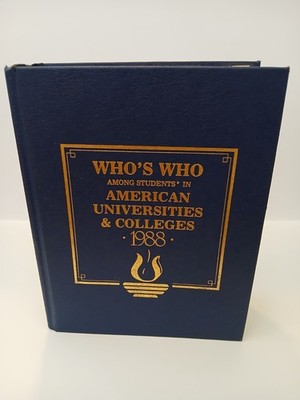 Who's Who Among Students In American Universities & Colleges 1988 Vintage