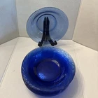 PYREX Festiva Cobalt Blue Glass Swirl Soup/Cereal/ Salad /Dessert Bowl Set of 8