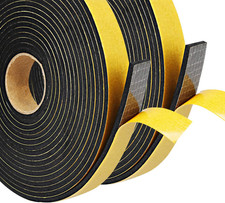 2 Rolls Door and Window Insulation Tape,Weather Stripping Foam Seal Tape,3/4In W