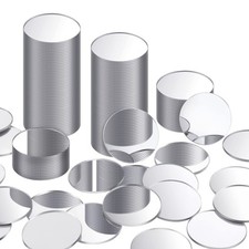 Blulu 200 Pieces Small Round Mirrors for Crafts Adhesive 1 Inch, Images 