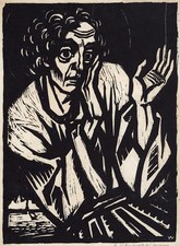 Anton Wendling (1891-1965) Signed Woodcut - John Of Patmos