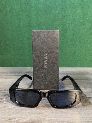 Prada Sunglasses 8297 Shiny Black/  Black lenses, Big 142 mm Frame Width, Italy