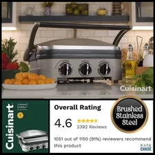 New Cuisinart Griddler GR-4NP1 Contact Open Grill, Panini Press, Griddle