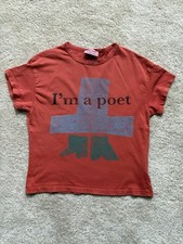 Bobo Choses “I’m a Poet” T-Shirt 6–7 Years (122 cm) Red Organic Cotton