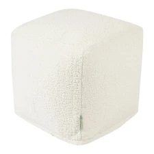 Majestic Home Goods Cube Pouf Sherpa Cream