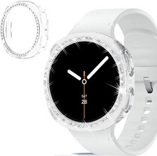 1x Bling Case for Samsung Galaxy Watch 8 40mm Diamond Bumper Hard PC Cover