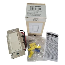 Lutron DVLV-603P-LA, 3-Way Magnetic Low-Voltage Dimmer, 600VA/450W, Light Almond