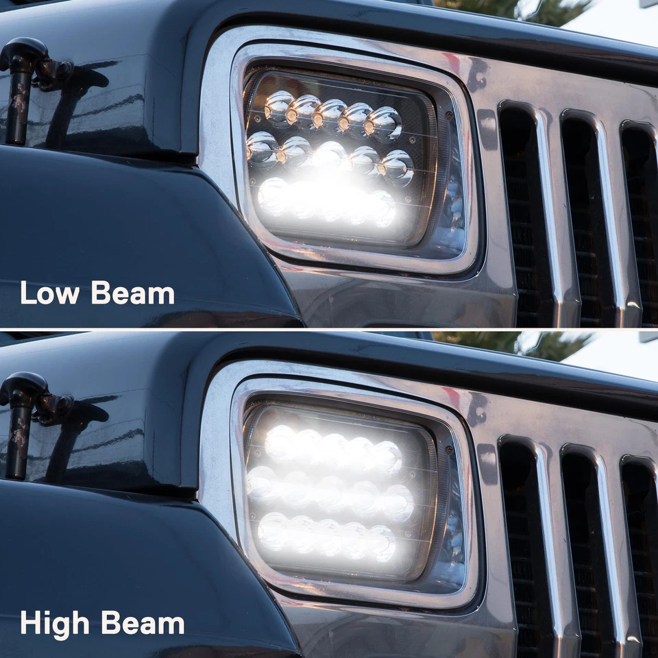 Faros LED H4 de repuesto para Jeep Wrangler YJ, Cherokee XJ, Chevy Foto 3 de 4
