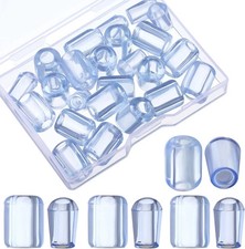 Chunful 60 Packs Kitchen Sink Rack Feet Rubber for Grid Clear