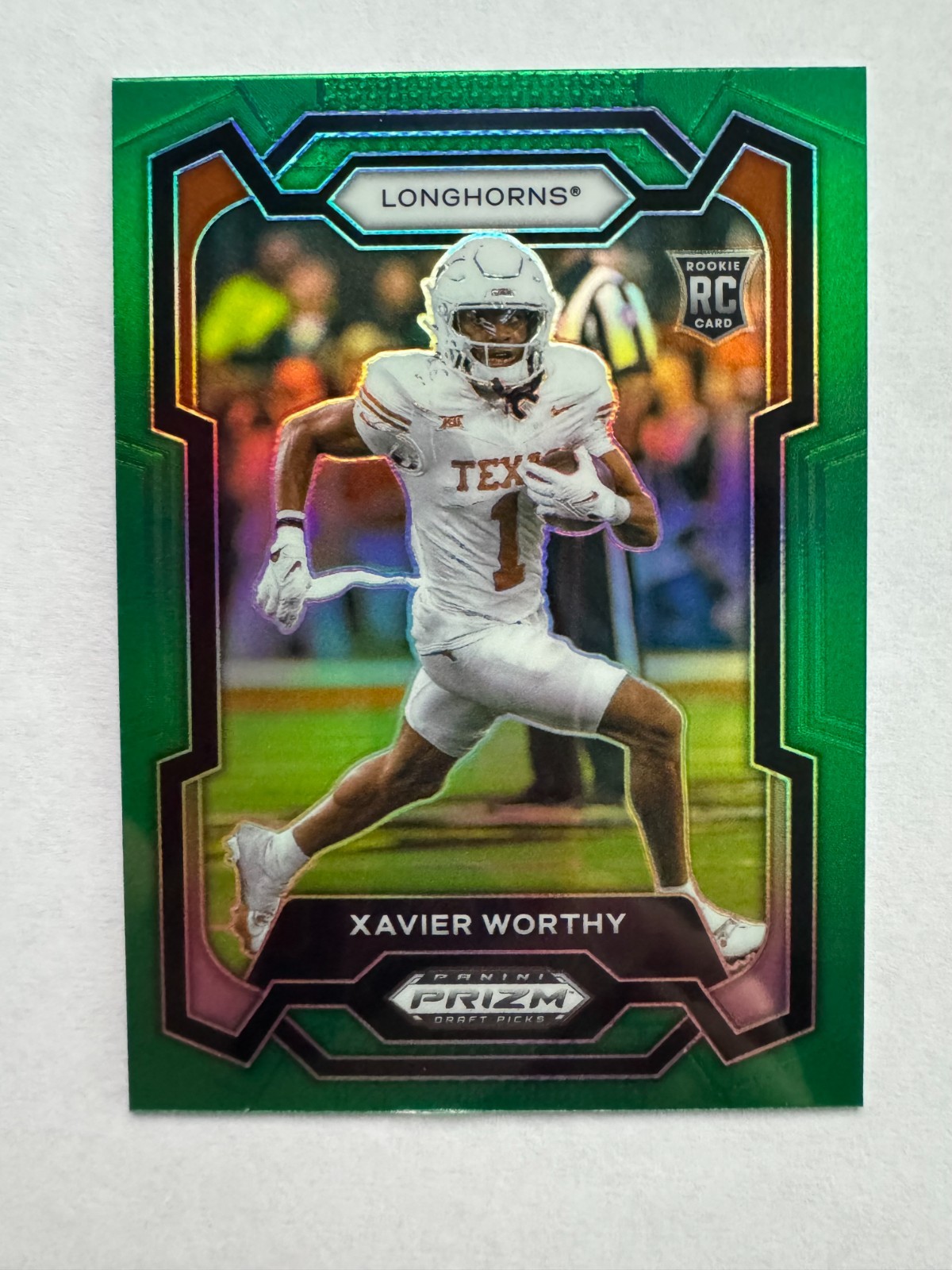 2024 Panini Prizm Draft Picks - Xavier Worthy #153 Green Prizm (RC) - Longhorns