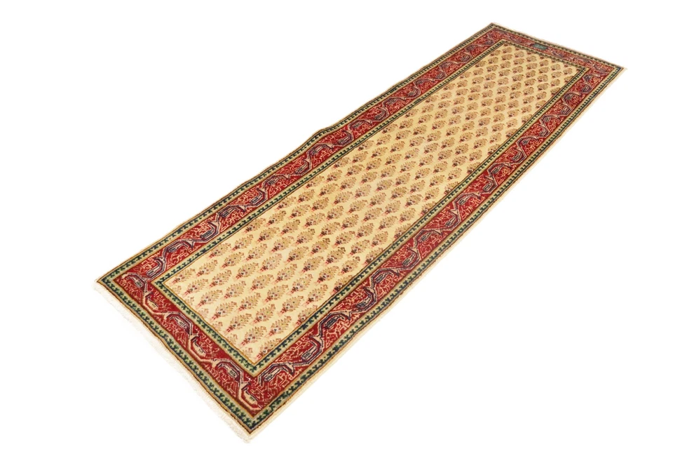 Alfombra de corredor oriental clásica hecha a mano alfombra de pasillo floral 2'6X7'8 pies Foto 3 de 4