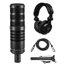 H A AC50 Cardioid Dynamic Studio Broadcast Microphone, Bundle with TAPH100 Close