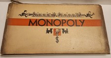 Vintage 1934 White Box Monopoly with Original Cardboard Insert 1935 Style Parts
