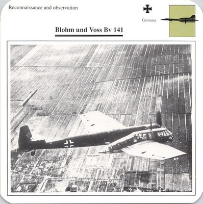 Blohm und Voss Bv 141 Reconnaissance Warplane Card - Edito Service Germany