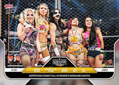 Topps WWE Wrestling 2025 - Card 128 - Bliss / Flair / Ripley / SKY / Lee