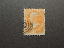 US Stamp   Scott # 152  Daniel Webster,  Orange, Perf 12   VF  NH