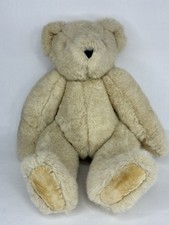 Vermont Teddy Bear Co. Blonde Jointed Teddy Bear Stuffed Animal Plush 17"