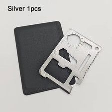 Stainless Steel EDC Pocket Tool 11 in 1 Credit Card Portable Multi Function Surv