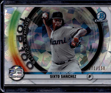 2020 Bowman Sixto Sanchez Bowman Scouts Top 100 Atomic Refractor 071/150