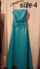 Elegant Bright Blue Long Formal/Prom/Bridesmaid Dress Size 4