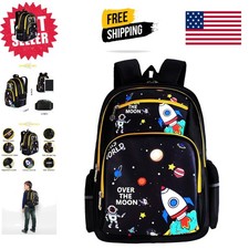 Large 25L Kids Space Backpack - Funky Alien Print for Everyday Adventures