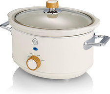Swan SF17021WHTN Nordic Slow Cooker with 3 Temperature Settings, Removable Dishw