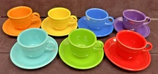 Fiestaware Coffee/Tea Cup and Saucer Set Homer Laughlin"YOU CHOOSE COLOR"SEE DES