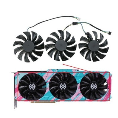 Set of 3 Fan Cooling Fan For ZOTAC GeForce RTX 3090 3080 3070 3060 Ti X-GAMING *