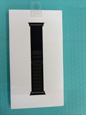 Genuine Apple Watch Band Alpine Loop 49mm Dark Green - M Black Titanium Finish