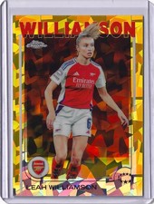 Leah Williamson 2024-25 Topps Chrome Women's Sapphire Arsenal /75