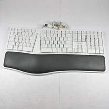 Macally Mergokey Wired USB Ergonomic Keyboard for Mac White Tested