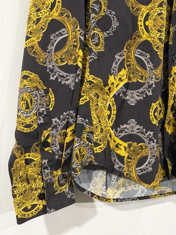 Versace Camisa Vaqueros Pequeña Manga Larga Hombre Camisa, Barroca Foto 3 de 4