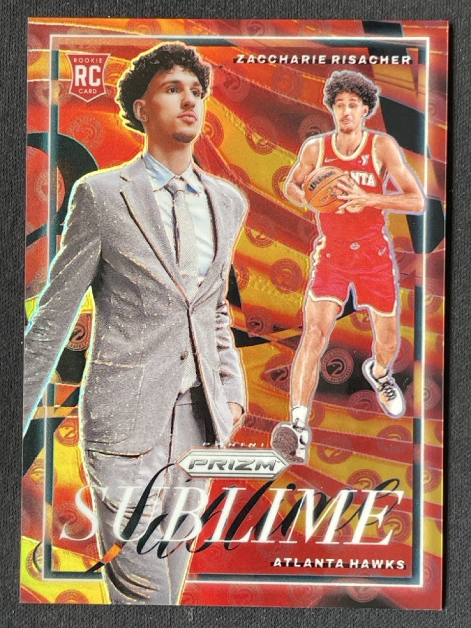 Zaccharie Risacher 2024-25 Panini Prizm Sublime SSP Atlanta Hawks #17