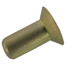 Solid Rivet, Countersunk Head, 0.125 In Dia., 0.25 In L, Aluminum Body, 250 Pk,