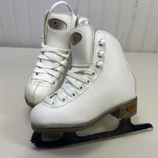 Riedell Kids 10W Figure Ice Skates Size J9 PO 27315 6 2/3 Blades