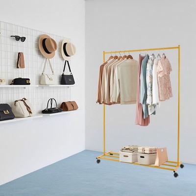 Mobil Kleider Stander Garderobe Kleiderstange Kleidung Kleiderstander mit Rader