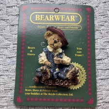 Boyds Bears  Friends Bearwear 1 Bears  Hare Pin FOB 2000 Collection Wearable