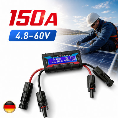 Watt-Messgerät Hintergrundbeleuchtet Solarpanel Spannung Strom Hochpräziser