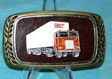 YELLOW TRUCKING AMINCO BUCKLE 1980 SOLID BRASS