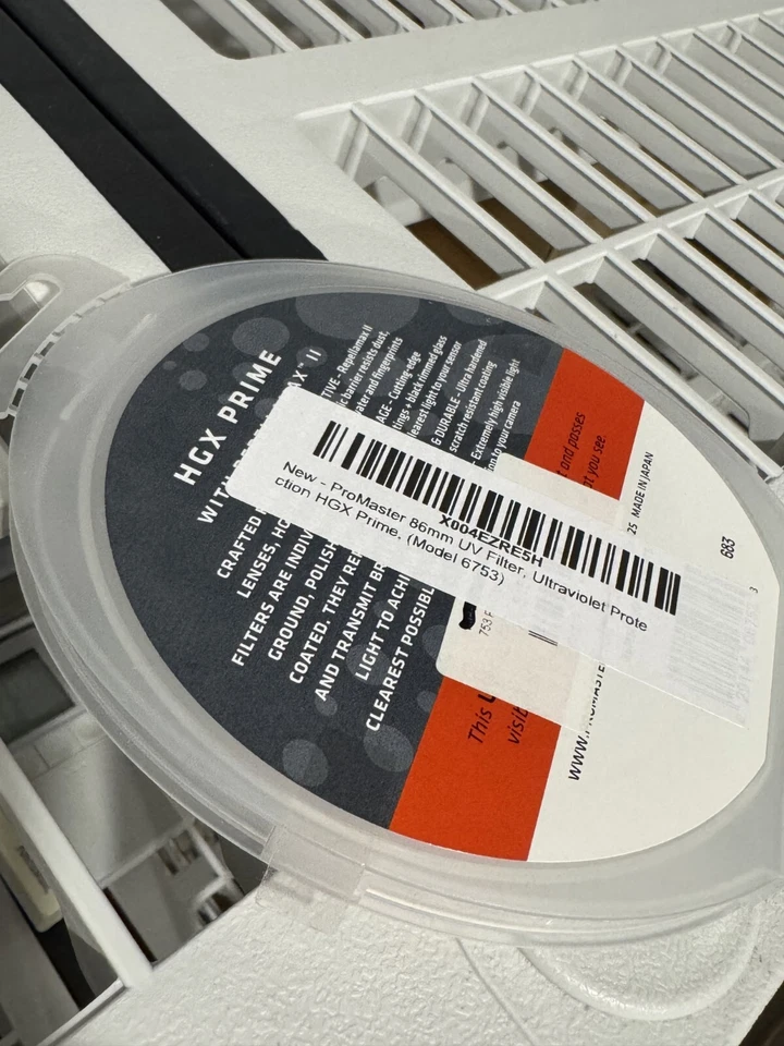 Promaster 86mm HGX Prime UV Filter w/Repellamax #6753 Japan New Sealed In Box - Image 2 of 2