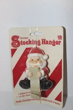 Vintage Christmas Stocking Hanger - Santa